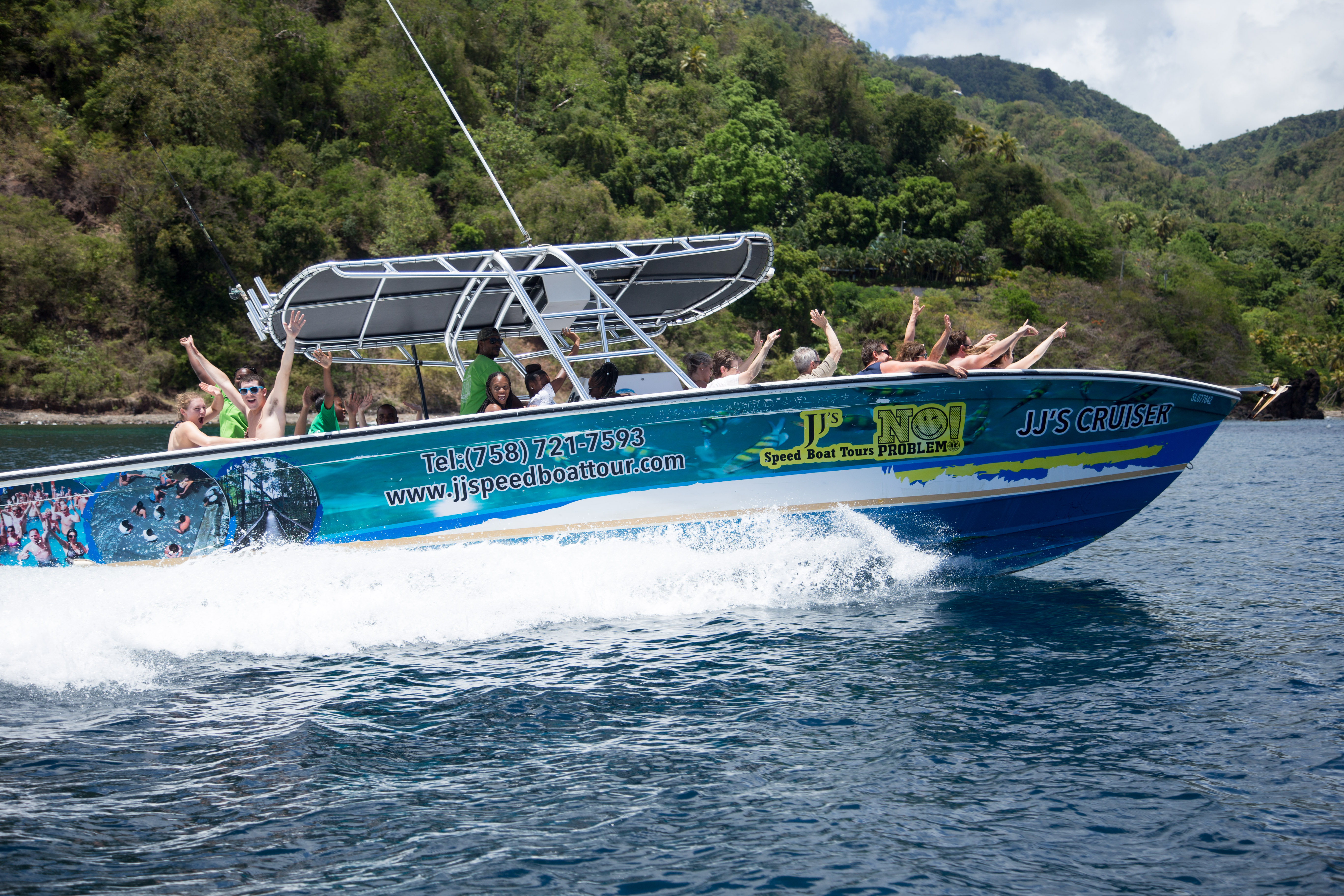 speed boat tours in st lucia
